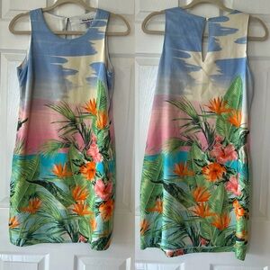 Tommy Bahama Tropical Silk Shift Dress Womens Size XS‎ Sleeveless *TINY FLAW